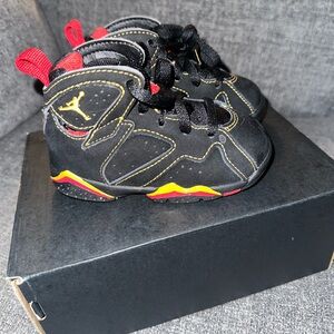 Toddler's Jordan 7 Retro "Citrus" Black/Citrus-Varsity Red 6C